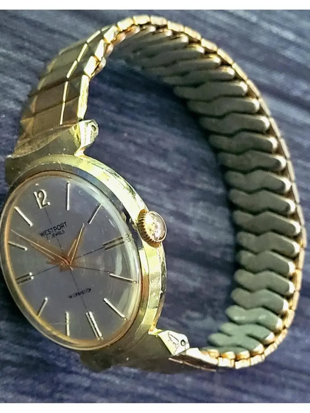 Rare‎ Vintage Wesclox Westport Mechanical Mens Watch Runs